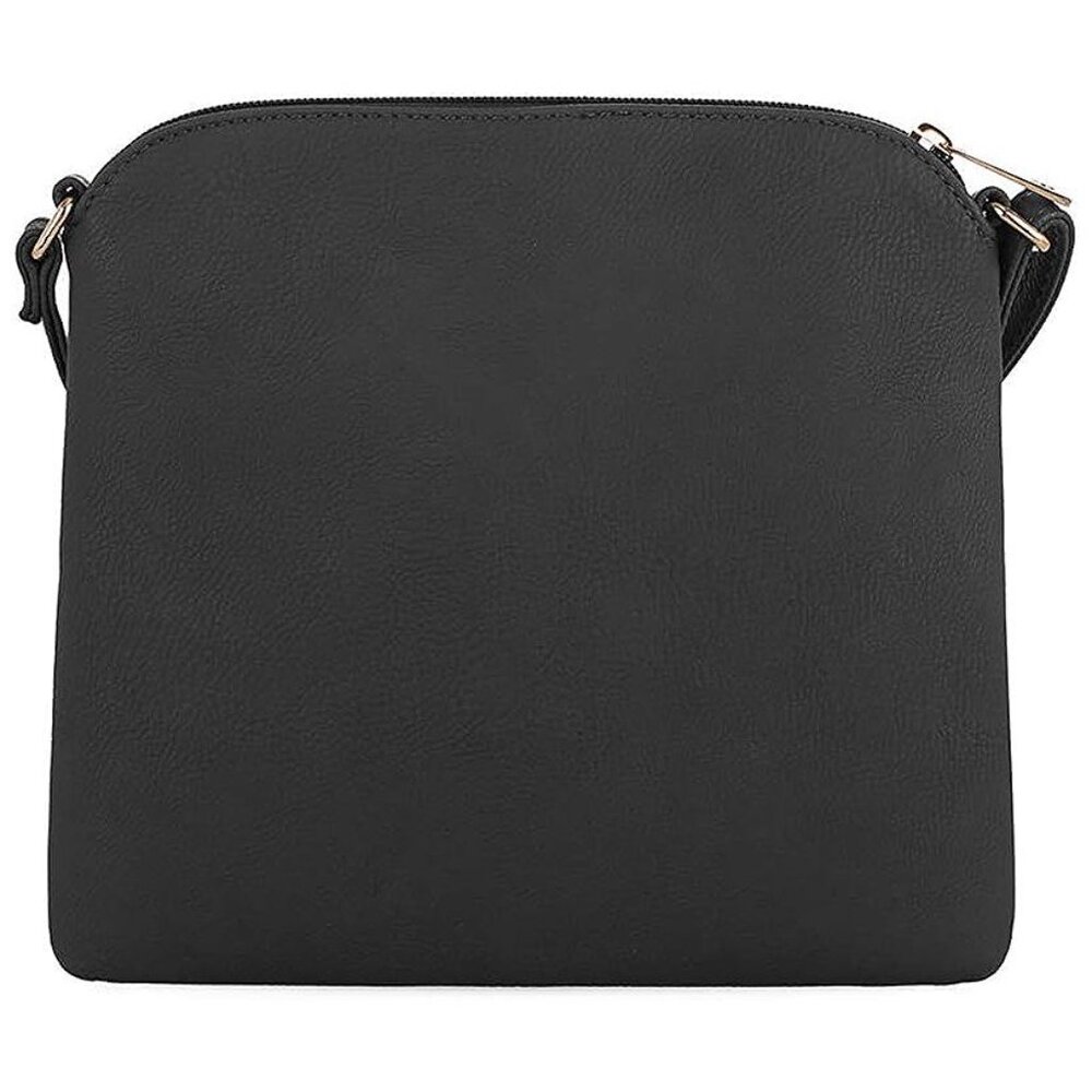 Lightweight Medium Crossbody Bag Shoulder Bag with Tassel Black - Picture 2 of 6